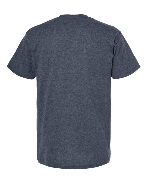M&O 4800 Gold Soft Touch T-Shirt #color_Heather Navy
