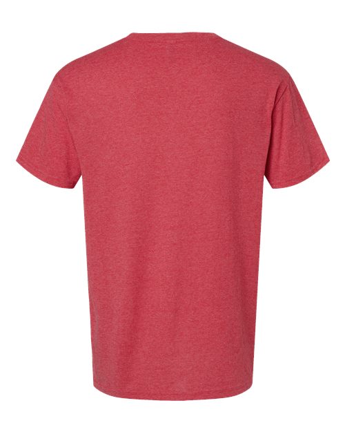 M&O 4800 Gold Soft Touch T-Shirt #color_Heather Red