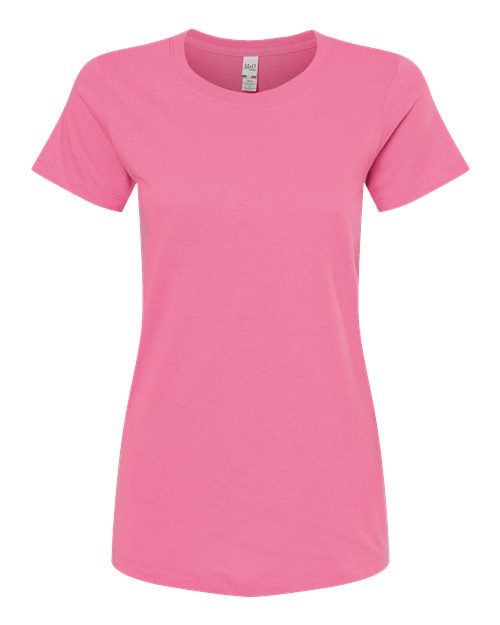 M&O 4810 Women's Gold Soft Touch T-Shirt #color_Azalea