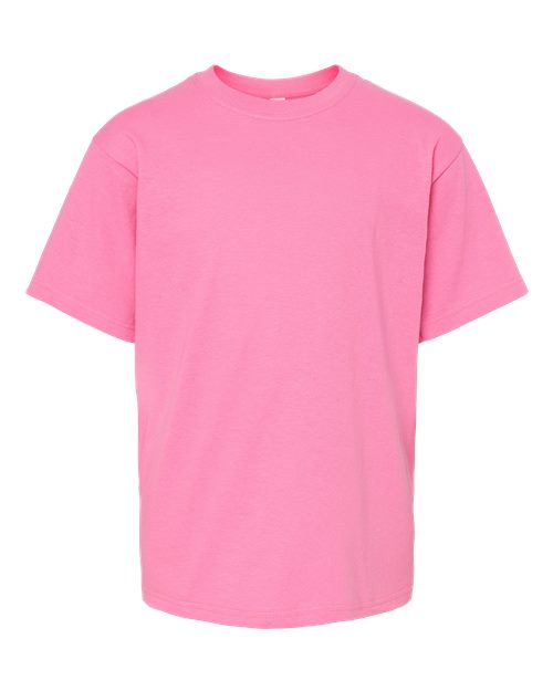 M&O 4850 Youth Gold Soft Touch T-Shirt #color_Azalea