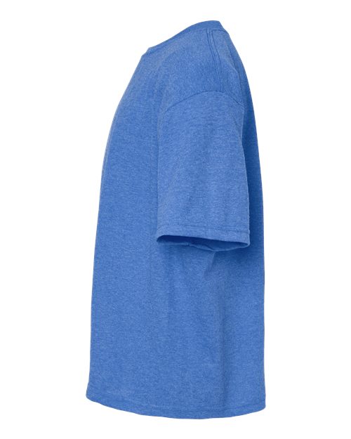 M&O 4850 Youth Gold Soft Touch T-Shirt #color_Heather Royal