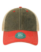 LEGACY OFA Old Favorite Trucker Cap #color_Black/ Scarlet Red/ Khaki