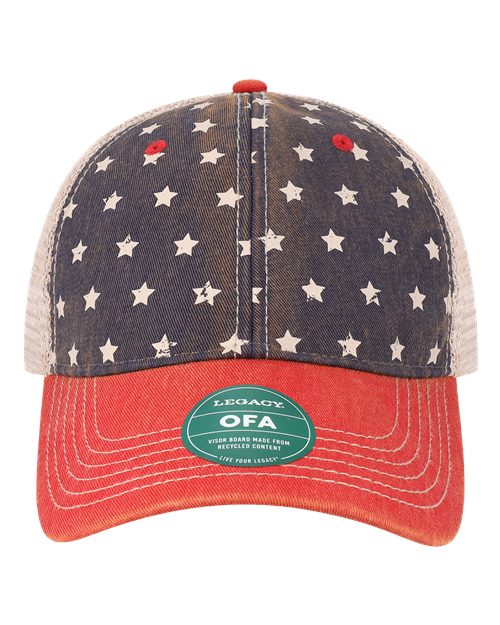 LEGACY OFA Old Favorite Trucker Cap #color_Merica/ Khaki