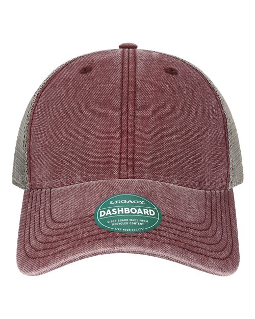 LEGACY DTA Dashboard Trucker Cap #color_Burgundy/ Grey