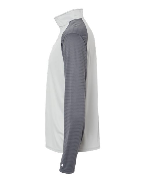 Badger 4231 Breakout Quarter-Zip Pullover #color_Silver/ Graphite