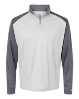 Badger 4231 Breakout Quarter-Zip Pullover #color_Silver/ Graphite