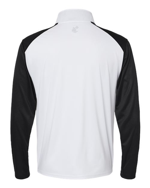 Badger 4231 Breakout Quarter-Zip Pullover #color_White/ Black