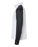 Badger 4231 Breakout Quarter-Zip Pullover #color_White/ Black