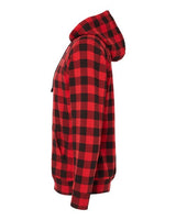 Independent Trading Co. PRM33SBP Special Blend Raglan Hooded Sweatshirt #color_Red Buffalo Plaid
