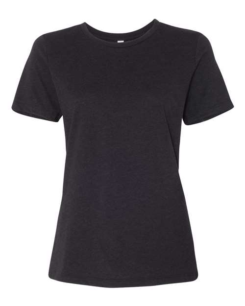 Bella + Canvas 6400CVC Ladies' Relaxed Heather CVC Short-Sleeve T-Shirt #color_BLACK HEATHER