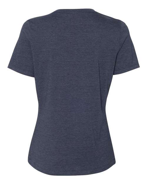 Bella + Canvas 6400CVC Ladies' Relaxed Heather CVC Short-Sleeve T-Shirt #color_HEATHER NAVY