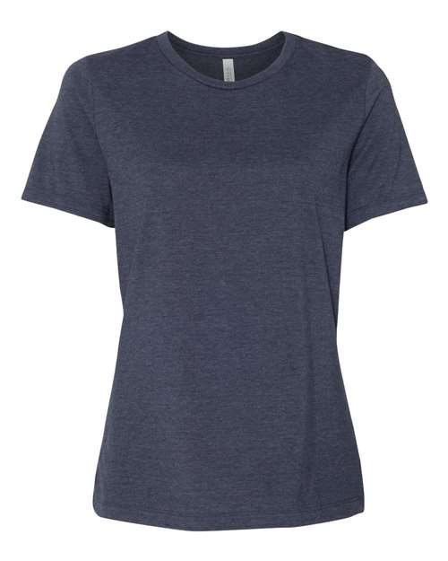 Bella + Canvas 6400CVC Ladies' Relaxed Heather CVC Short-Sleeve T-Shirt #color_HEATHER NAVY