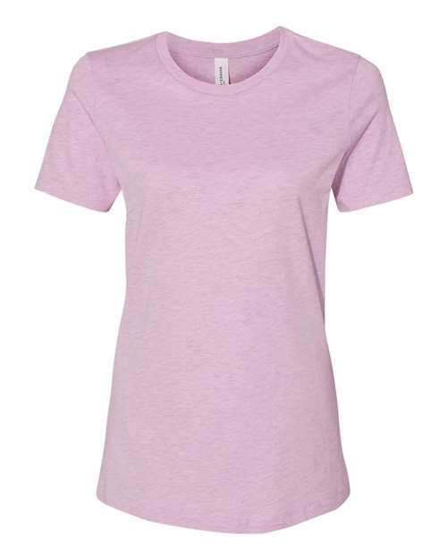 Bella + Canvas 6400CVC Ladies' Relaxed Heather CVC Short-Sleeve T-Shirt #color_HTHR PRISM LILAC