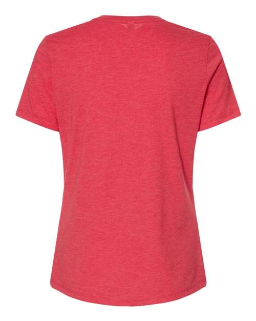 Bella + Canvas 6400CVC Ladies' Relaxed Heather CVC Short-Sleeve T-Shirt #color_HEATHER RED
