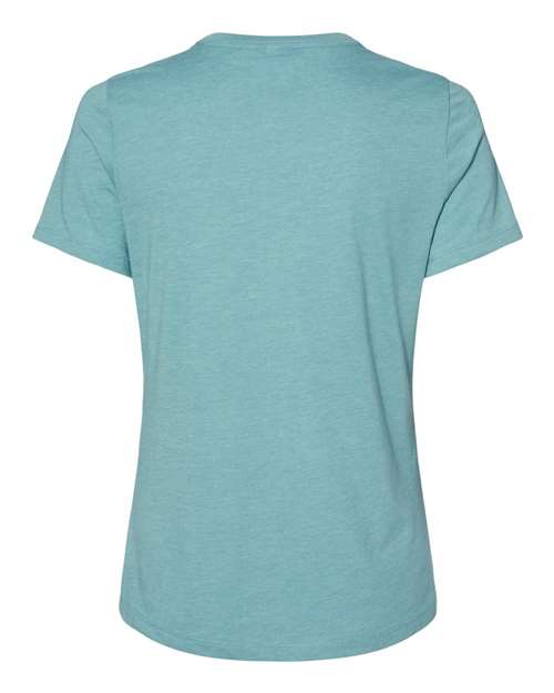 Bella + Canvas 6400CVC Ladies' Relaxed Heather CVC Short-Sleeve T-Shirt #color_HTHR BLUE LAGOON