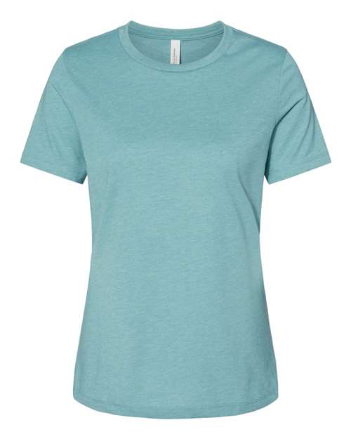 Bella + Canvas 6400CVC Ladies' Relaxed Heather CVC Short-Sleeve T-Shirt #color_HTHR BLUE LAGOON