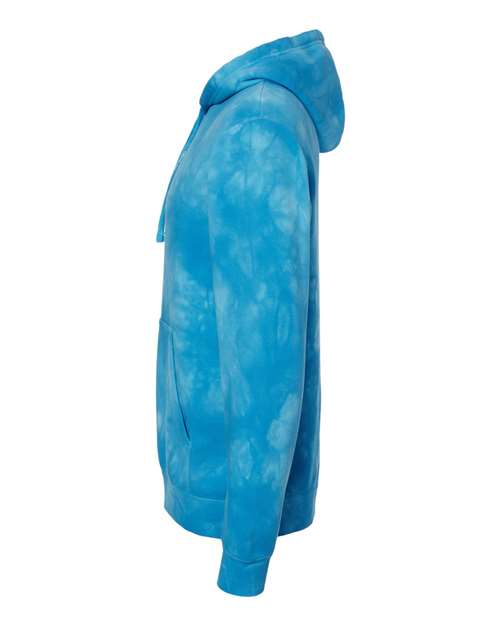 Independent Trading Co. PRM4500TD Midweight Tie-Dyed Hooded Sweatshirt #color_Tie Dye Aqua Blue