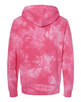 Independent Trading Co. PRM4500TD Midweight Tie-Dyed Hooded Sweatshirt #color_Tie Dye Pink