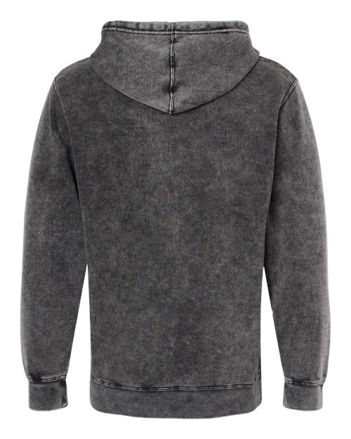 Independent Trading Co. PRM4500MW Midweight Mineral Wash Hooded Sweatshirt #color_Black