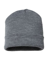 "CAP AMERICA TKN24 USA-Made 12" Cuffed Beanie #color_Heather Grey"