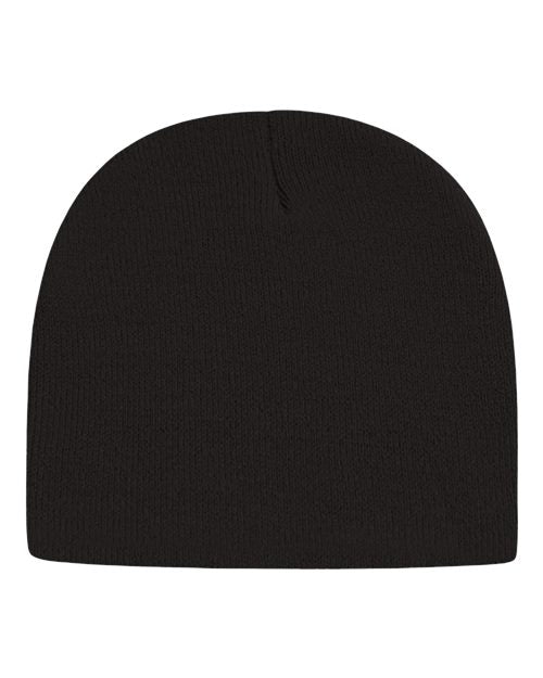 "CAP AMERICA TKN28 USA-Made 8 1/2" Beanie #color_Black"
