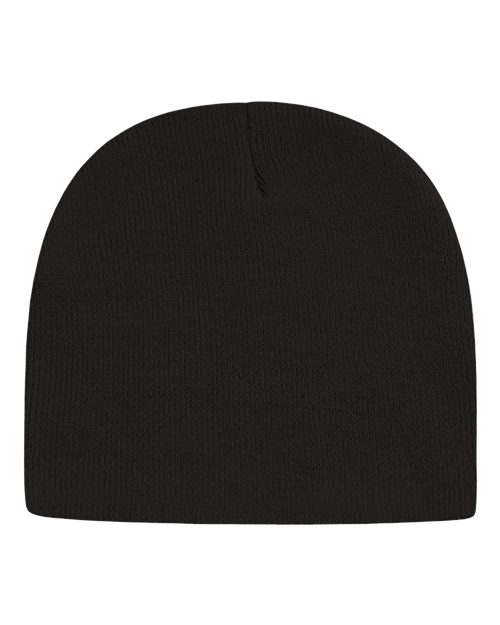"CAP AMERICA TKN28 USA-Made 8 1/2" Beanie #color_Black"