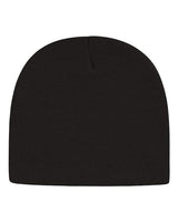 "CAP AMERICA TKN28 USA-Made 8 1/2" Beanie #color_Black"