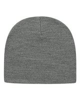 "CAP AMERICA TKN28 USA-Made 8 1/2" Beanie #color_Heather Grey"