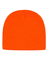 "CAP AMERICA TKN28 USA-Made 8 1/2" Beanie #color_Neon Blaze Orange"