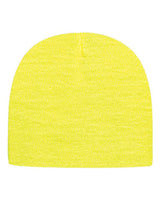 "CAP AMERICA TKN28 USA-Made 8 1/2" Beanie #color_Neon Yellow"