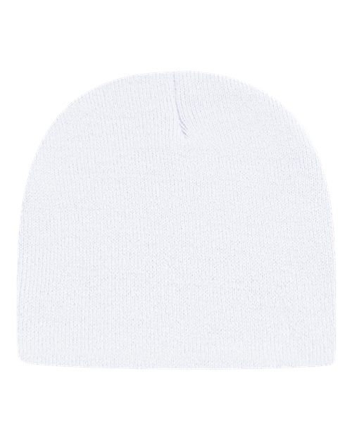 "CAP AMERICA TKN28 USA-Made 8 1/2" Beanie #color_White"