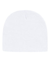 "CAP AMERICA TKN28 USA-Made 8 1/2" Beanie #color_White"