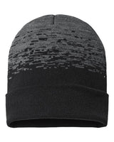 CAP AMERICA RKS12 USA-Made Static Cuffed Beanie #color_Black/ Dark Heather Grey