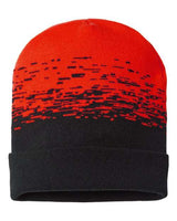 CAP AMERICA RKS12 USA-Made Static Cuffed Beanie #color_Black/ True Red