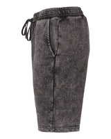 Independent Trading Co. PRM50STMW Mineral Wash Fleece Shorts #color_Black