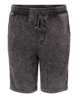 Independent Trading Co. PRM50STMW Mineral Wash Fleece Shorts #color_Black