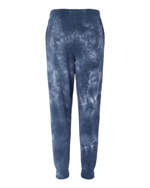 Independent Trading Co. PRM50PTTD Tie-Dyed Fleece Pants #color_Tie Dye Navy