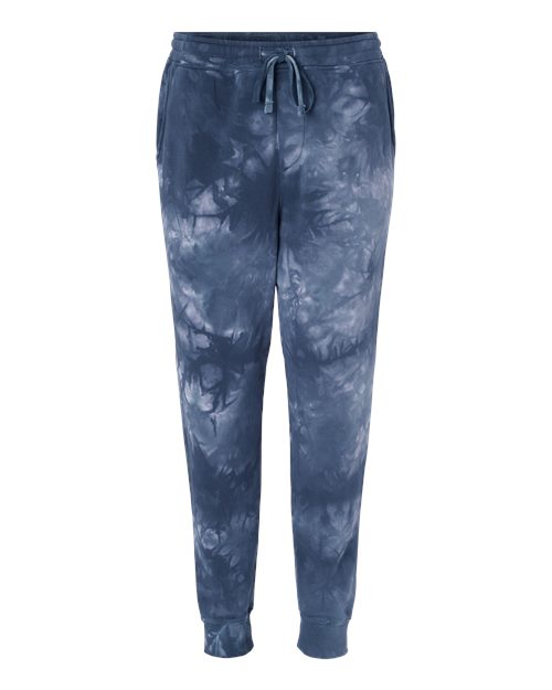 Independent Trading Co. PRM50PTTD Tie-Dyed Fleece Pants #color_Tie Dye Navy