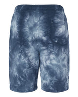 Independent Trading Co. PRM50STTD Tie-Dyed Fleece Shorts #color_Tie Dye Navy