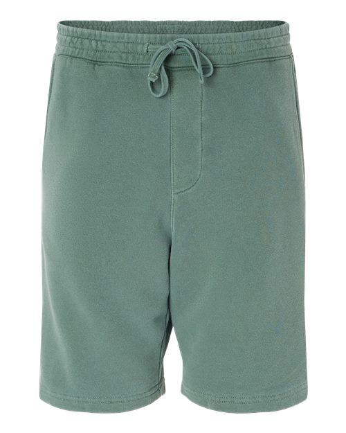 Independent Trading Co. PRM50STPD Pigment-Dyed Fleece Shorts #color_Pigment Alpine Green