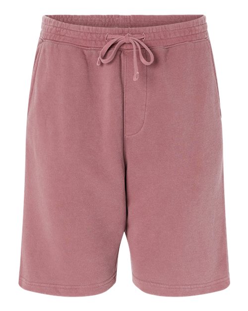 Independent Trading Co. PRM50STPD Pigment-Dyed Fleece Shorts #color_Pigment Maroon