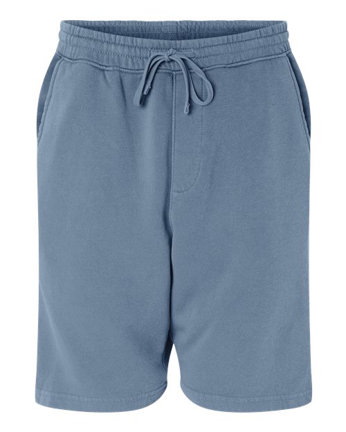 Independent Trading Co. PRM50STPD Pigment-Dyed Fleece Shorts #color_Pigment Slate Blue