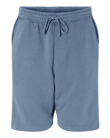 Independent Trading Co. PRM50STPD Pigment-Dyed Fleece Shorts #color_Pigment Slate Blue