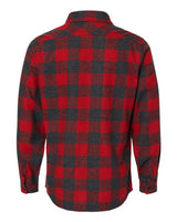 Burnside B8212 Woven Plaid Flannel With Biased Pocket #color_RED/ H BLACK