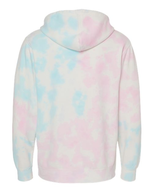 Independent Trading Co. PRM4500TD Midweight Tie-Dyed Hooded Sweatshirt #color_Tie Dye Cotton Candy