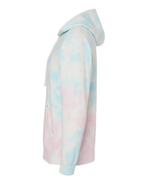 Independent Trading Co. PRM4500TD Midweight Tie-Dyed Hooded Sweatshirt #color_Tie Dye Cotton Candy