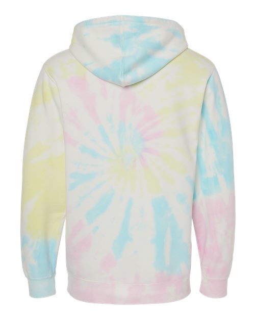 Independent Trading Co. PRM4500TD Midweight Tie-Dyed Hooded Sweatshirt #color_Tie Dye Sunset Swirl