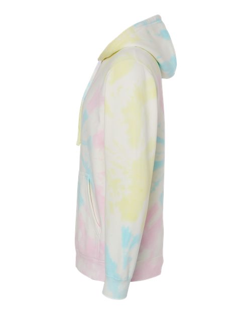 Independent Trading Co. PRM4500TD Midweight Tie-Dyed Hooded Sweatshirt #color_Tie Dye Sunset Swirl