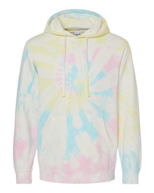 Independent Trading Co. PRM4500TD Midweight Tie-Dyed Hooded Sweatshirt #color_Tie Dye Sunset Swirl