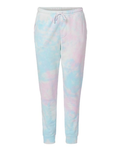 Independent Trading Co. PRM50PTTD Tie-Dyed Fleece Pants #color_Tie Dye Cotton Candy